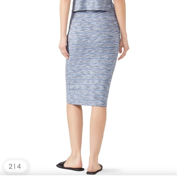 Fifteen Twenty size L blue striped MIDI skirt - Picture 2 of 6